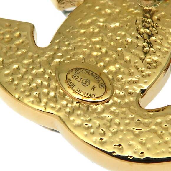 CHANEL Authentic Gold Logo Earrings - Picture 8 of 8